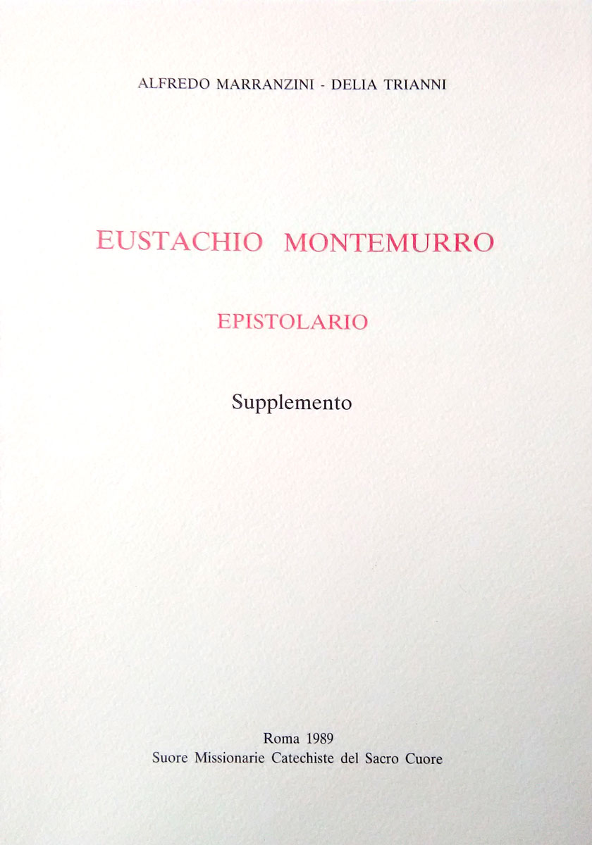 Eustachio Montemurro epistolario supplemento